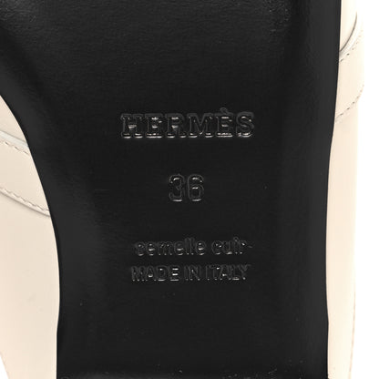 Hermes Calfskin Fringed H Canvas Oz Mules 36 Beige Glaise Framboise 8 of 9