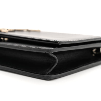 Saint Laurent Smooth Calfskin Classic Monogram Kate Tassel Chain Wallet Black 9 of 12