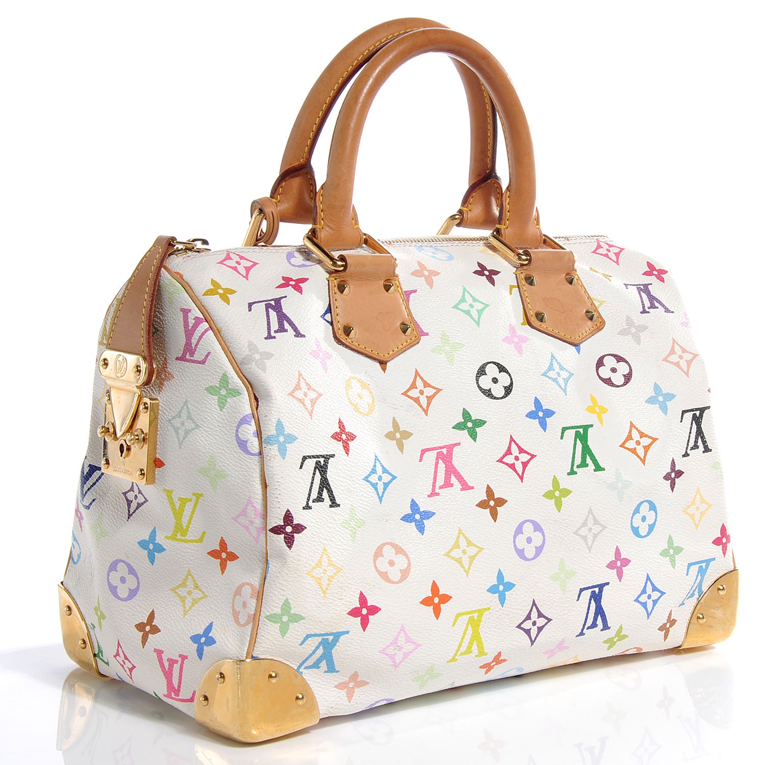 Louis Vuitton Monogram Multicolor Speedy 30 White 3 of 9