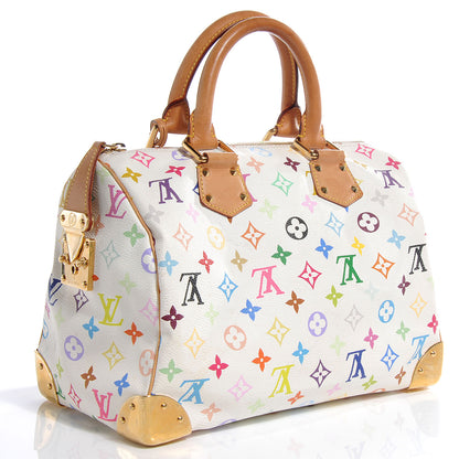 Louis Vuitton Monogram Multicolor Speedy 30 White 3 of 9