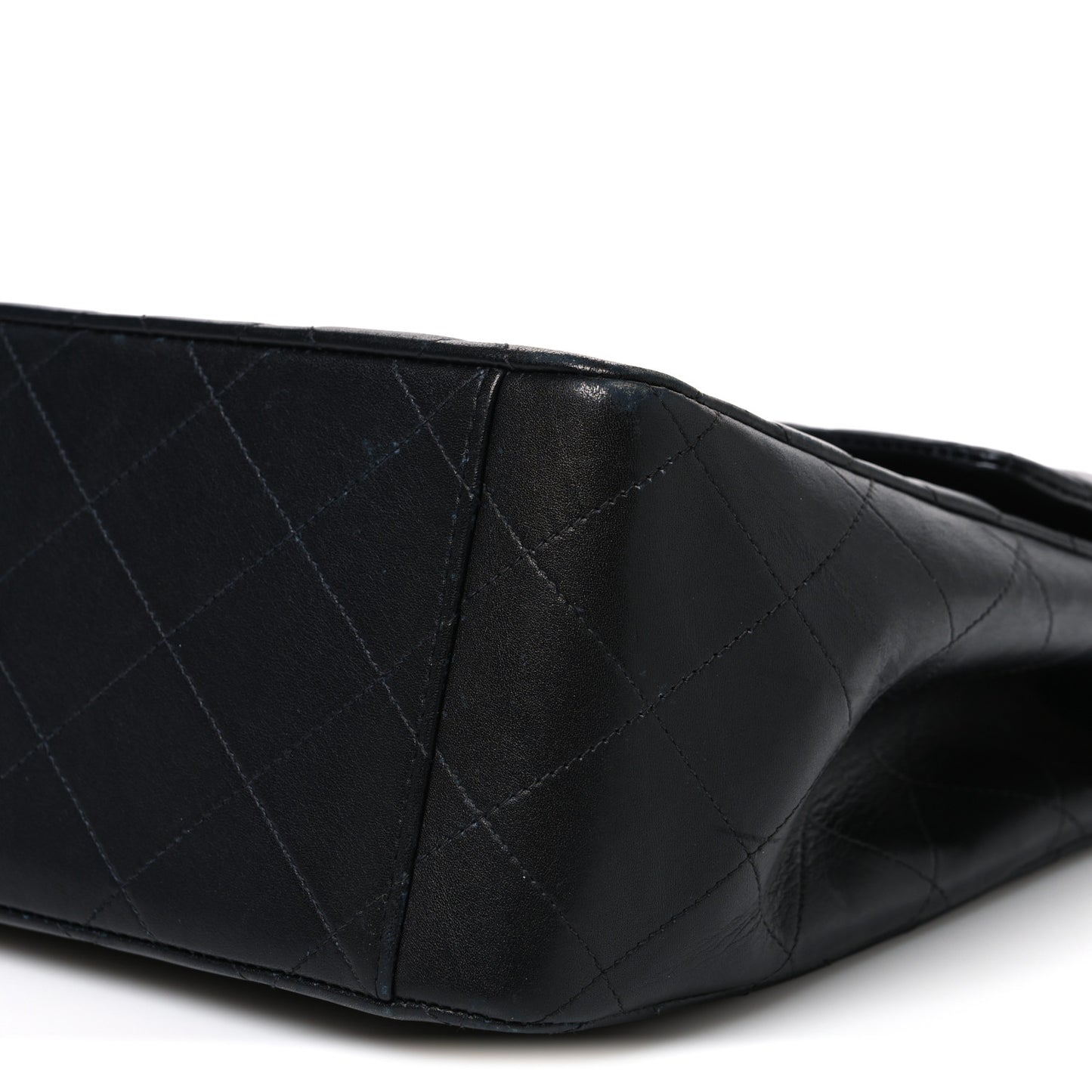 Lambskin Quilted XL Jumbo Single Flap Black