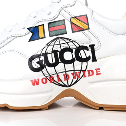Gucci Calfskin Worldwide Womens Rhyton Sneakers 35.5 White 7 of 10