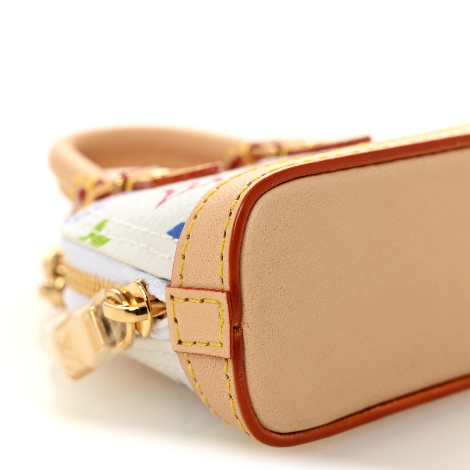 Louis Vuitton LV x TM Monogram Multicolor Micro Alma Bag Charm White 8 of 9