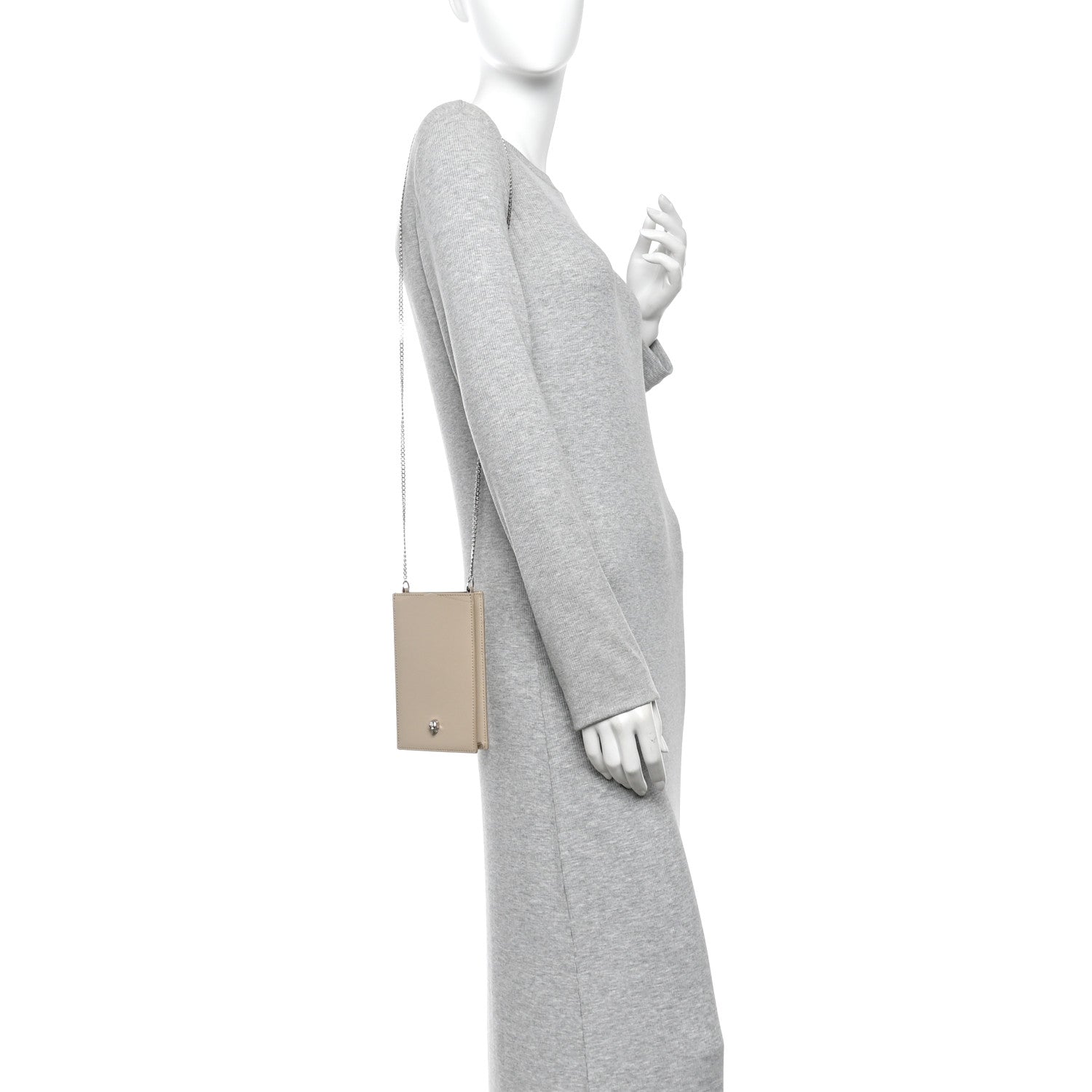 Alexander McQueen Calfskin Chain Phone Case Beige 2 of 9