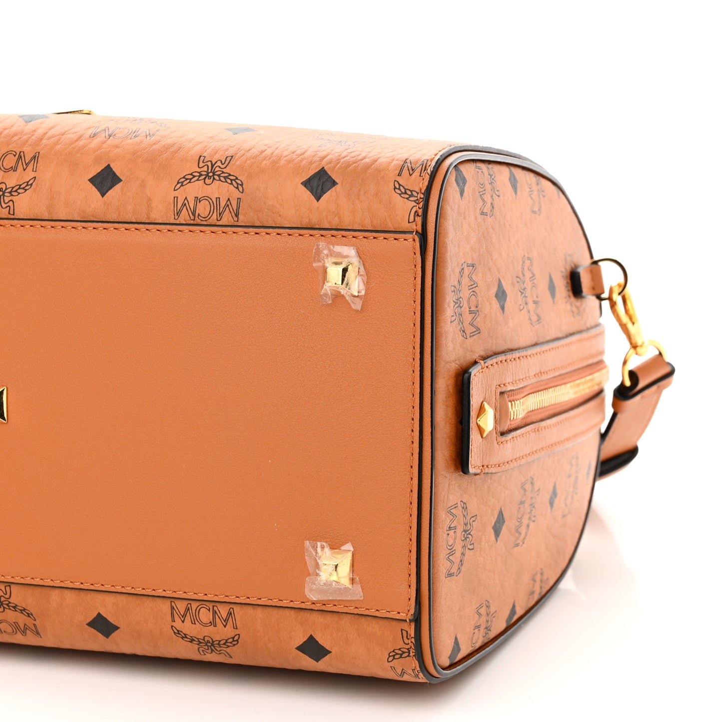 Visetos Medium Boston Bag Cognac