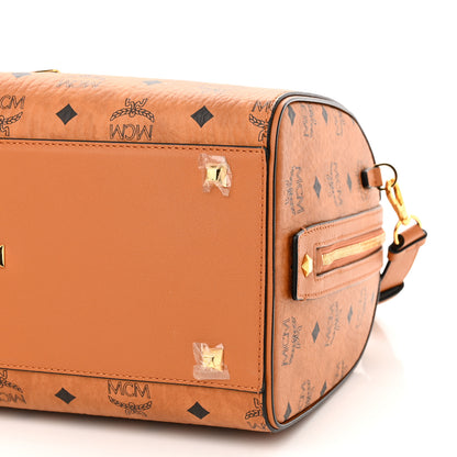 MCM Visetos Medium Boston Bag Cognac 11 of 11