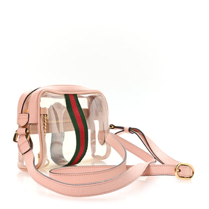 Gucci Vinyl Web Mini Ophidia Transparent Shoulder Bag Perfect Pink 3 of 9