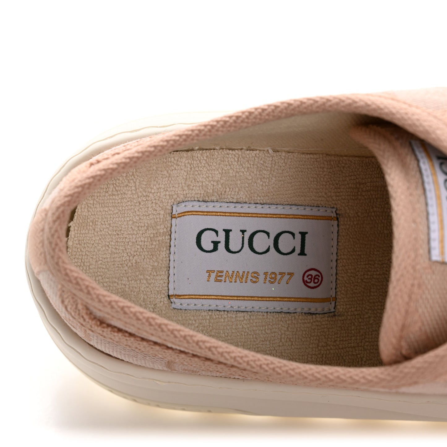 GG Monogram Womens 1977 Tennis Platform 52mm Sneakers 36 Skin Rose