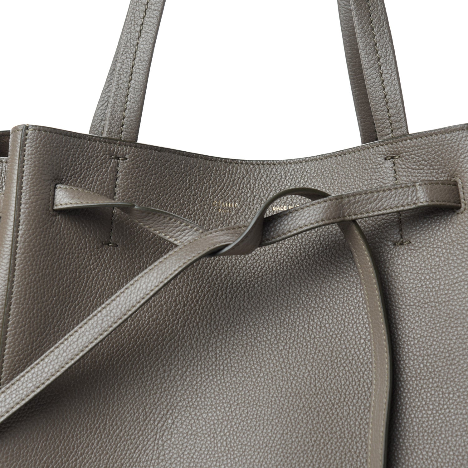 Celine Soft Grained Calfskin Small Belt Cabas Phantom Taupe 9 of 9