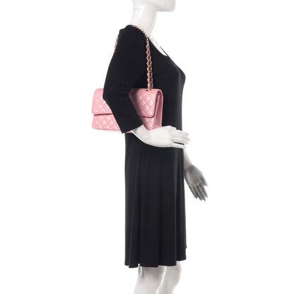 Chanel Iridescent Caviar Quilted Medium Double Flap Rose Pink 2 of 10