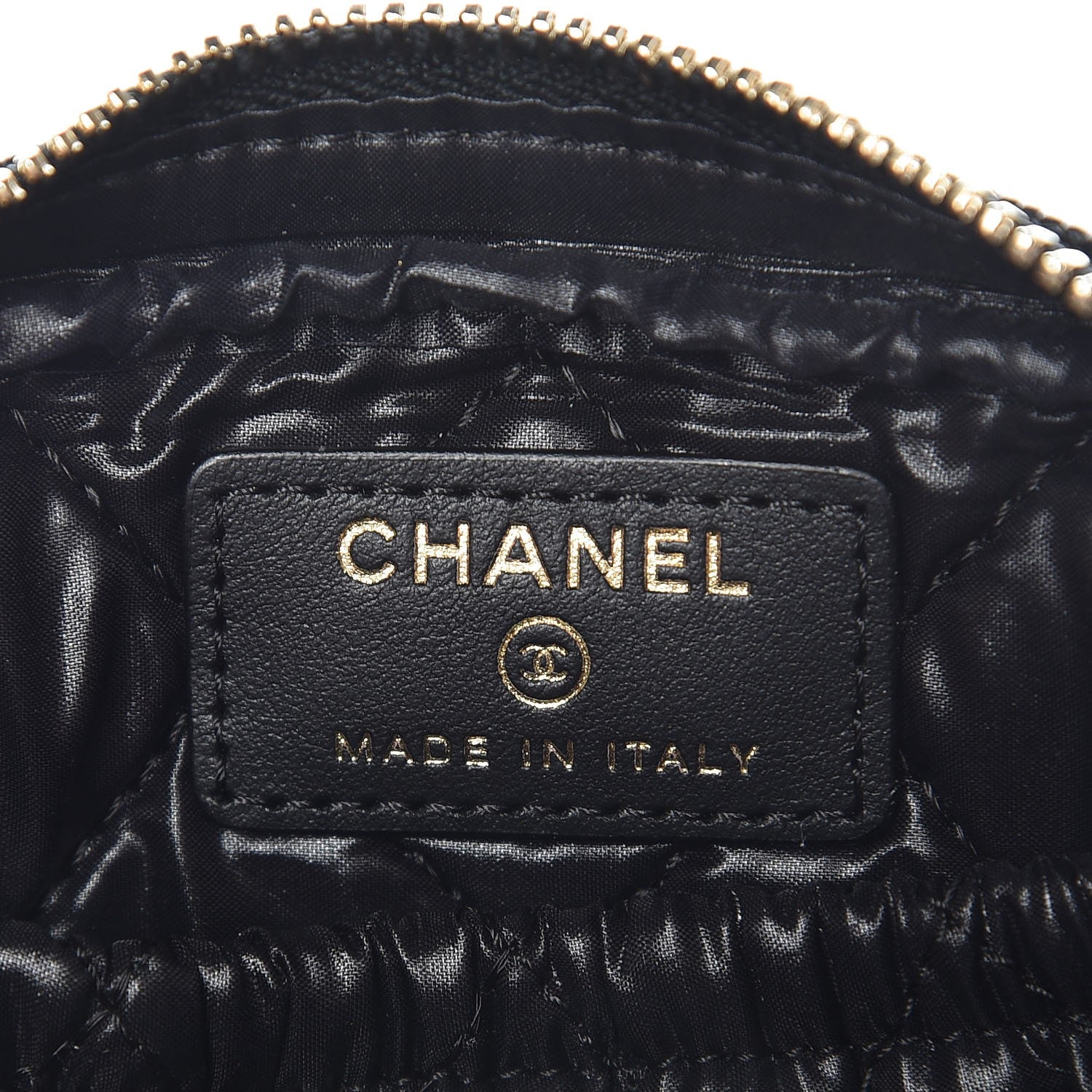 Chanel Caviar Quilted Small Curvy Pouch Cosmetic Case Black 14 of 16