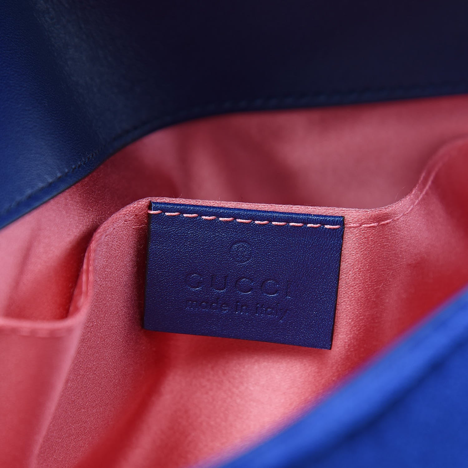 Gucci Velvet Matelasse Mini GG Marmont Shoulder Bag Cobalt Blue 6 of 10