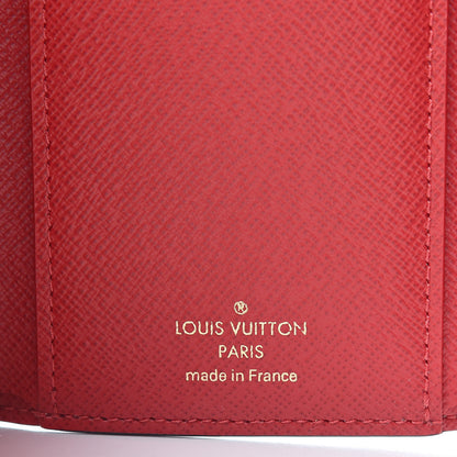 Louis Vuitton Damier Ebene Victorine Wallet Red 6 of 7