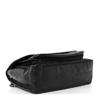 Saint Laurent Crinkled Calfskin Matelasse Monogram Medium Niki Chain Satchel Black 4 of 10