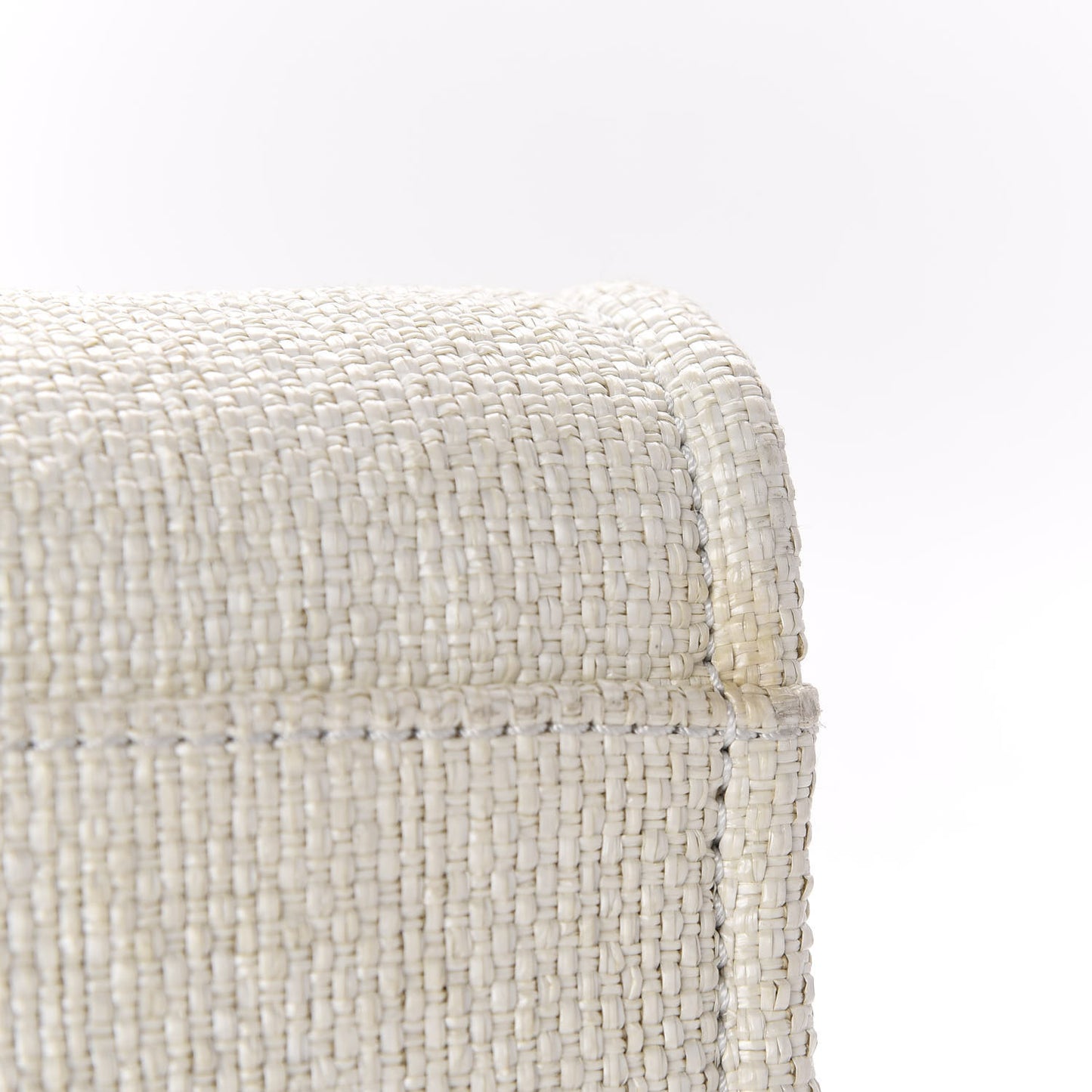 Woven Straw Raffia Medium Deauville Tote White Navy