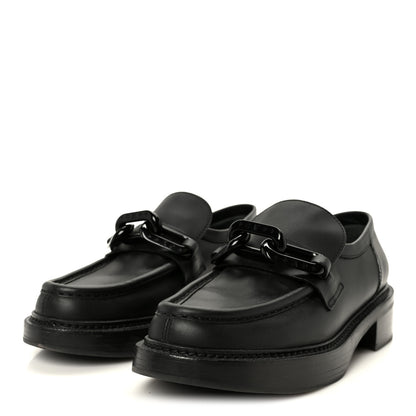 Louis Vuitton Calfskin Oversized Chain Academy Loafers 40 Black 4 of 9