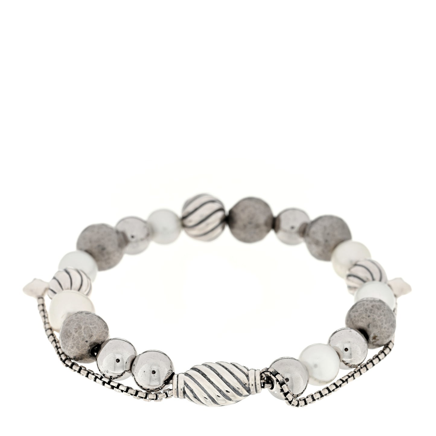 Sterling Silver Pearl 9mm Elements Bead Bracelet