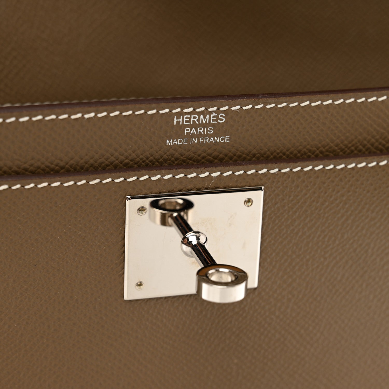 Hermes Epsom Kelly Depeches 25 Pouch Etoupe 6 of 10