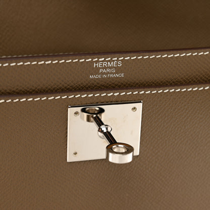 Hermes Epsom Kelly Depeches 25 Pouch Etoupe 6 of 10