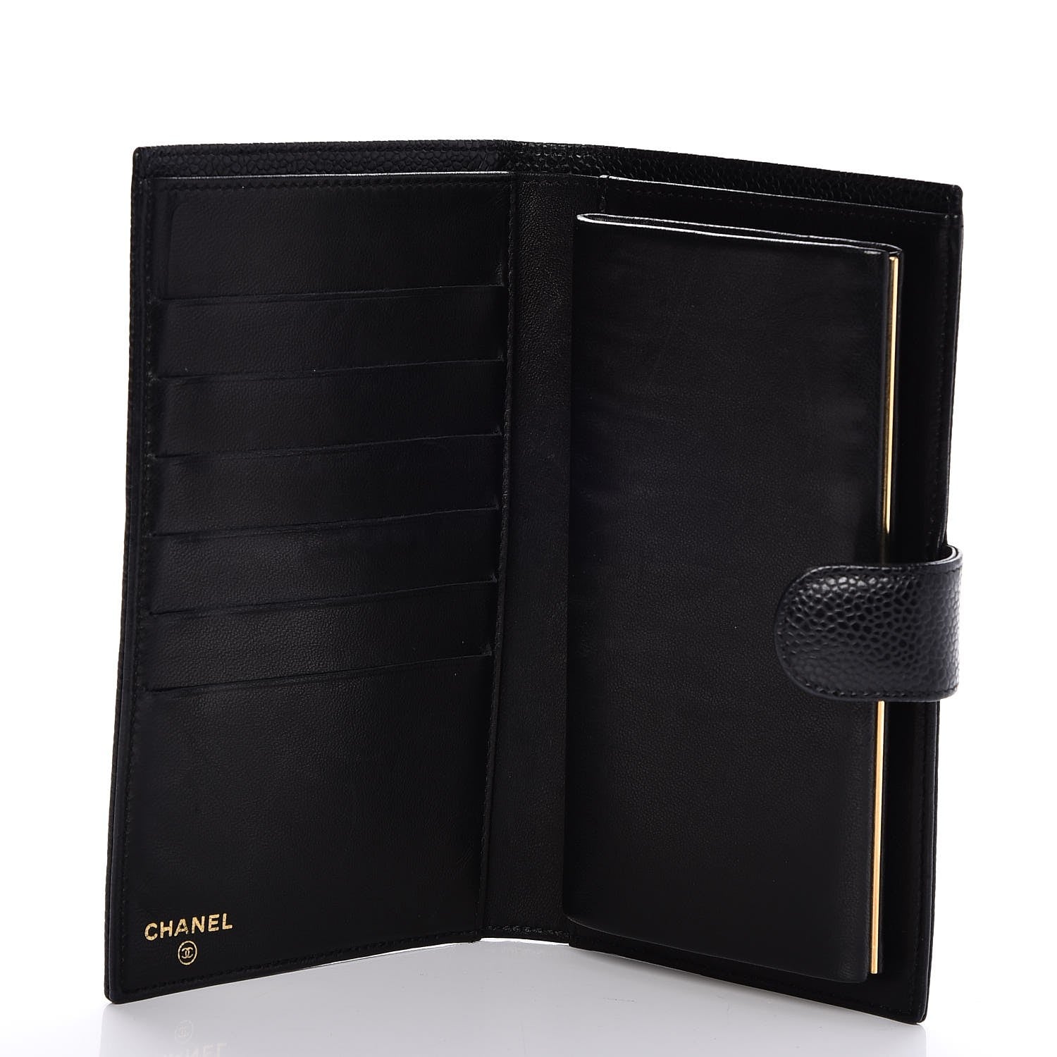 Chanel Caviar Timeless CC French Wallet Black 5 of 9