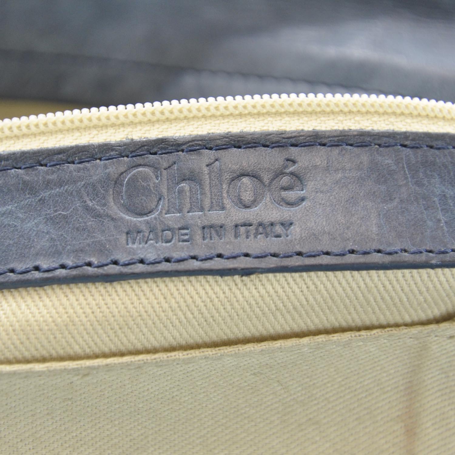 Chloe Python Silverado Shoulder Bag Blue 9 of 10