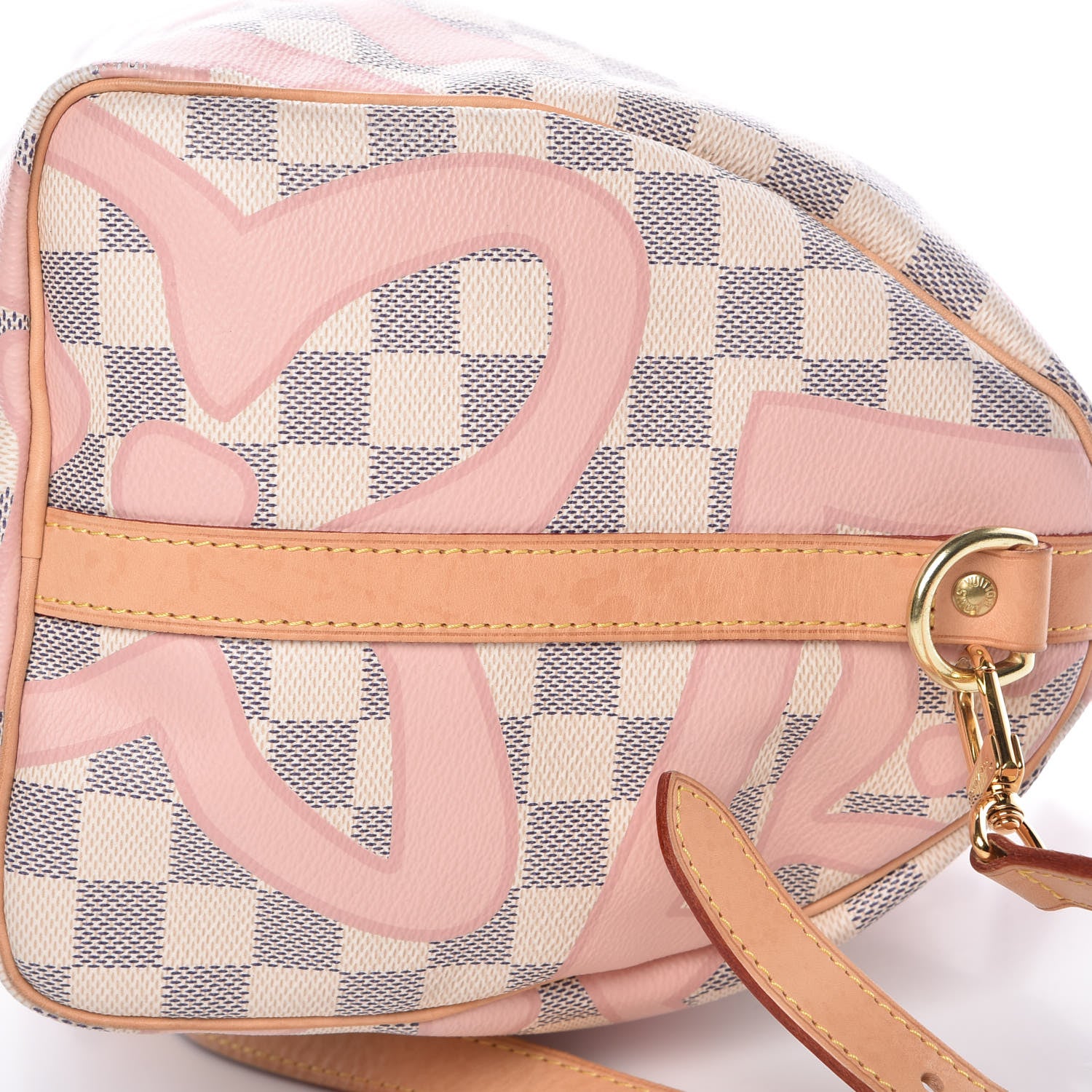 Louis Vuitton Damier Azur Tahitienne Speedy Bandouliere 30 Rose Ballerine 22 of 26
