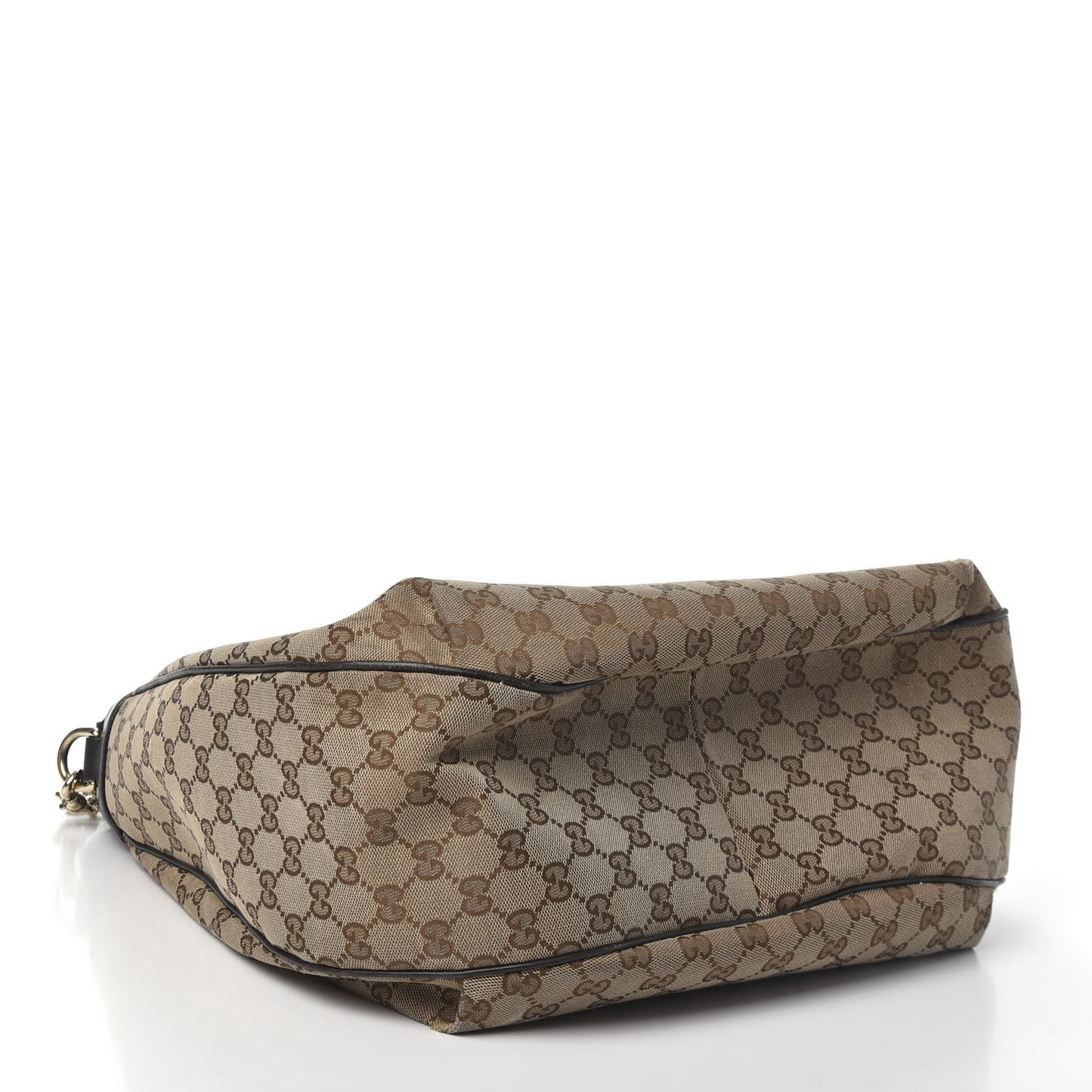 Monogram Margaux Calfskin Medium Emily Hobo Beige Ebony Cocoa