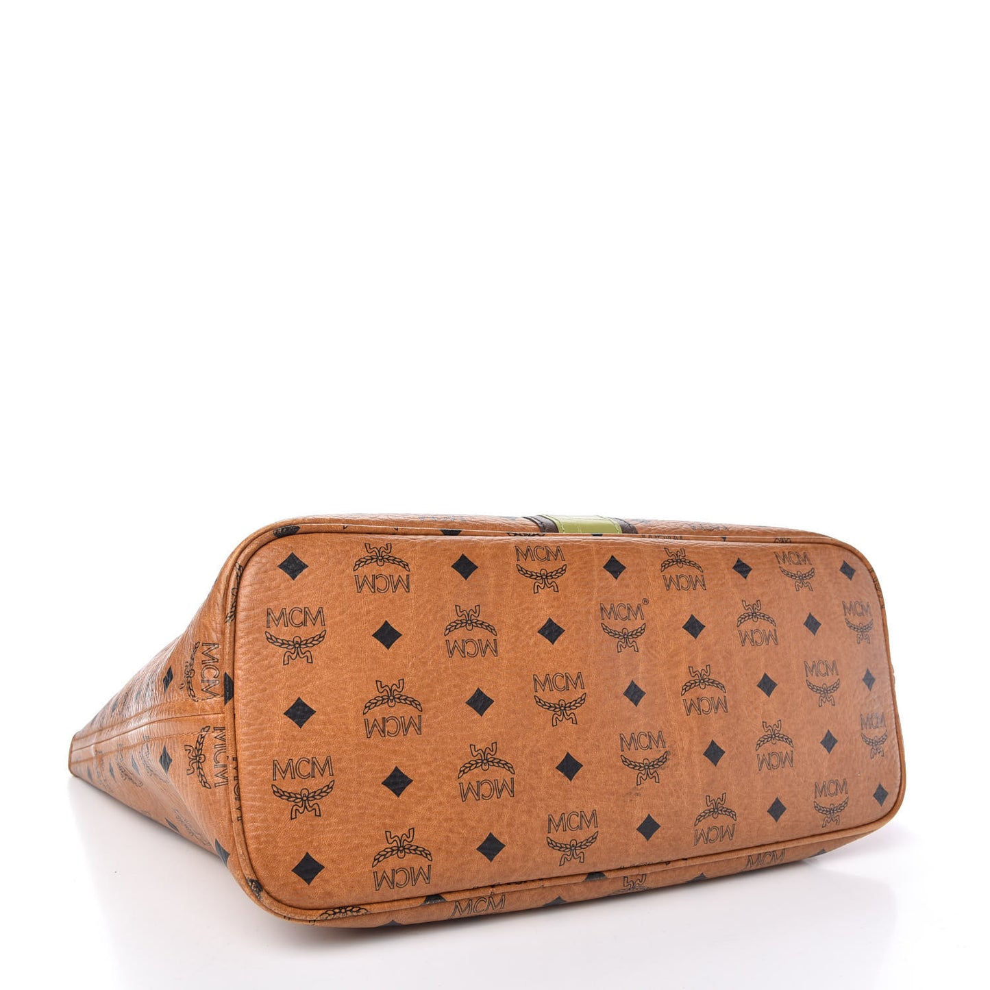 Visetos Crocodile Embossed Medium Liz Shopper Tote Cognac
