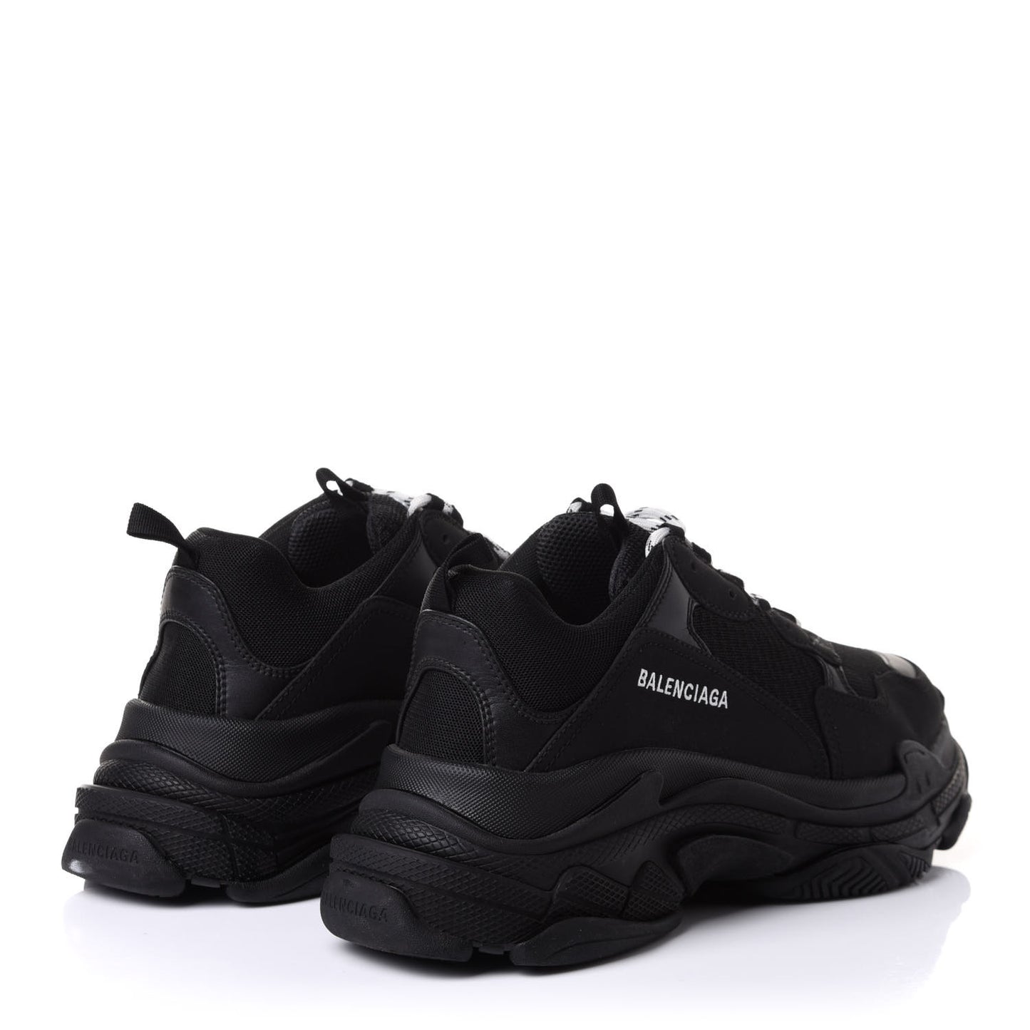 Fabric Mesh Mens Triple S Sneakers 42 Black