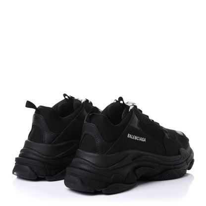 Balenciaga Fabric Mesh Mens Triple S Sneakers 42 Black 4 of 8