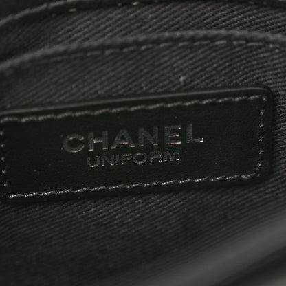Chanel Calfskin Quilted CC Uniform Flap Belt Bag Black 6 of 11