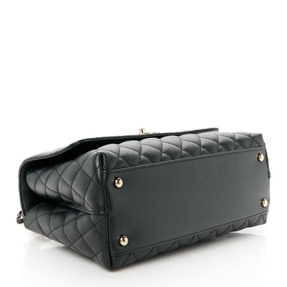 Chanel Caviar Lizard Quilted Small Coco Handle Flap Black 4 of 11