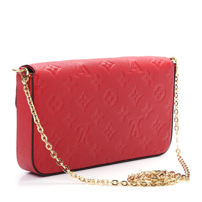Louis Vuitton Empreinte Pochette Felicie Chain Wallet Scarlet 4 of 10