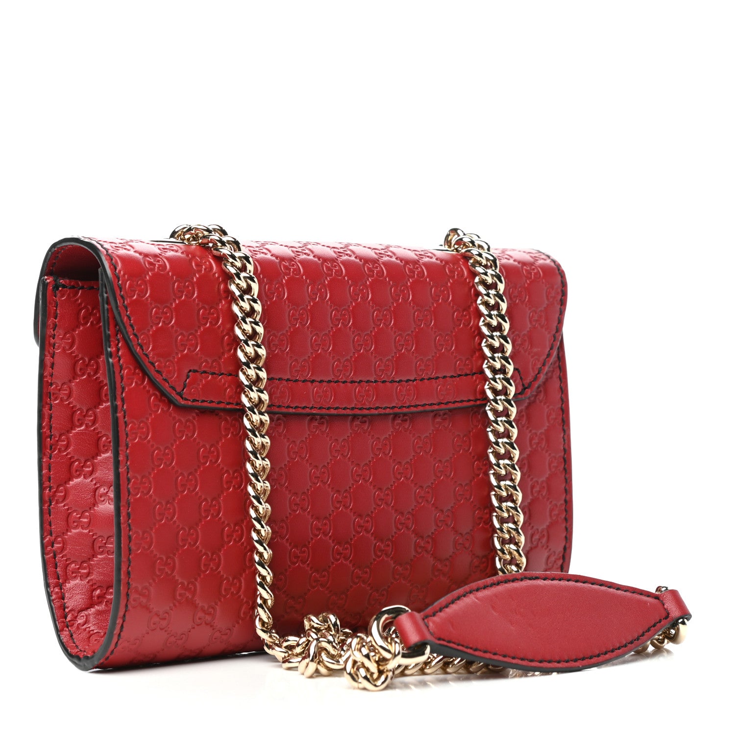 Gucci Soft Microguccissima Mini Emily Chain Shoulder Bag Rosso 3 of 9