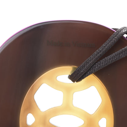 Hermes Buffalo Horn Lacquer Lift Necklace GM Magenta 5 of 6