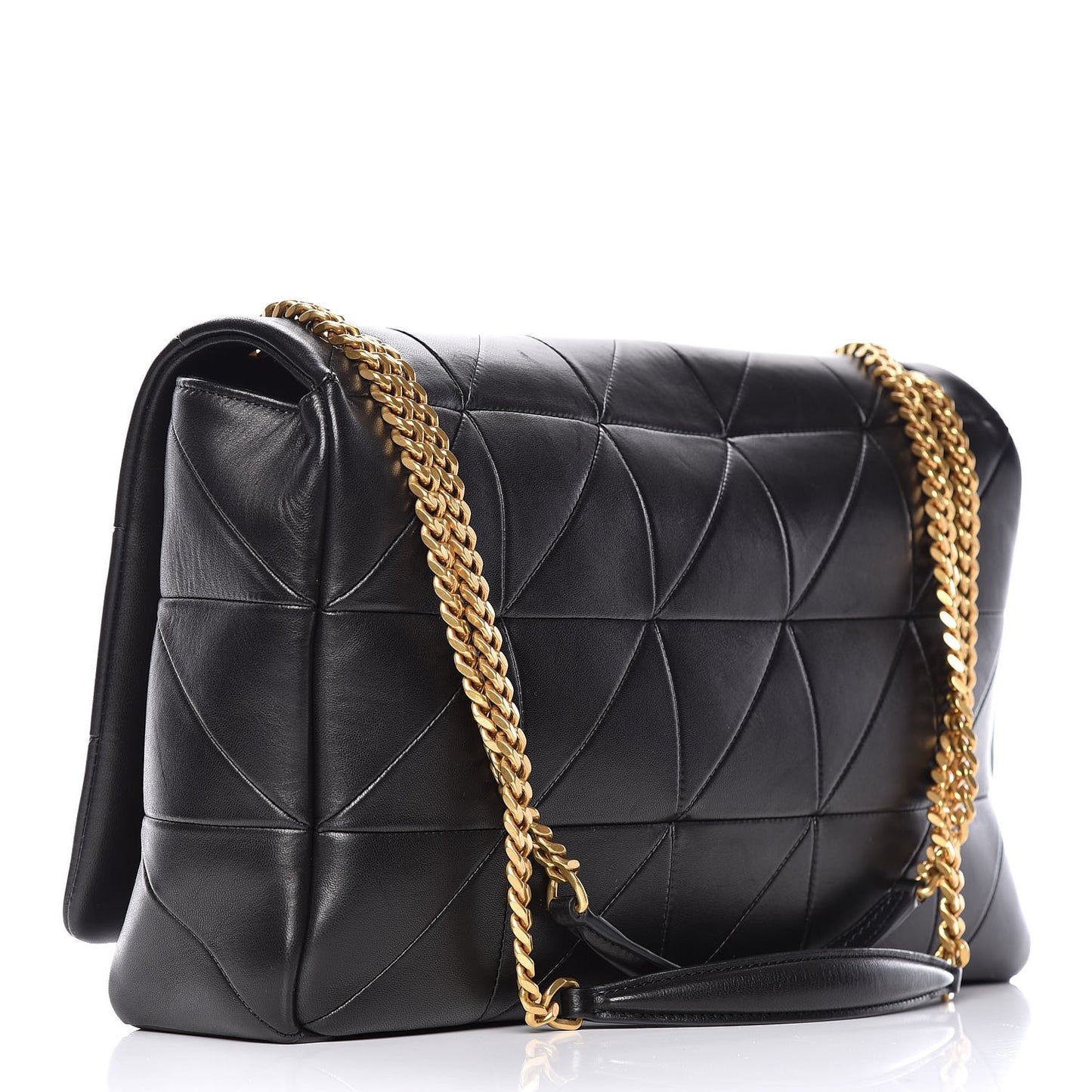 Lambskin Patchwork Monogram Large Jamie Black