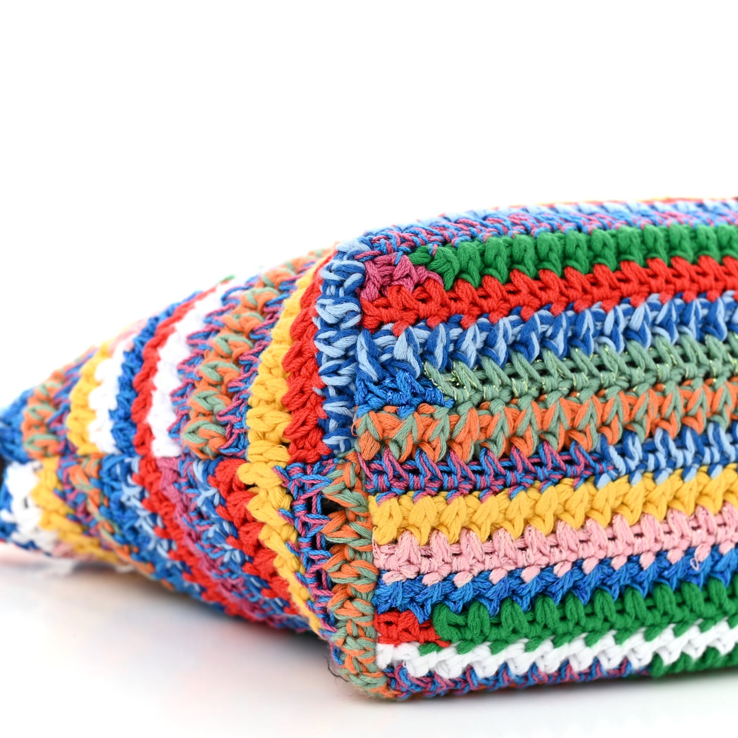 Fabric Crochet Pouch Multicolor