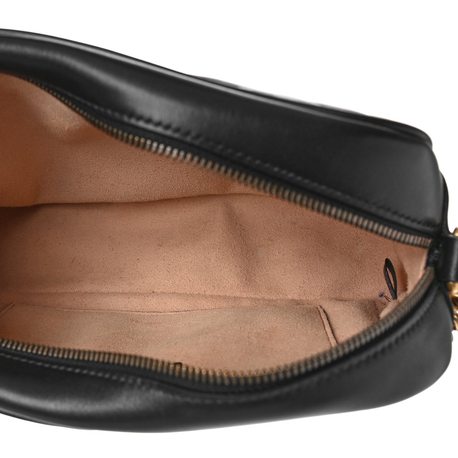 Gucci Calfskin Matelasse Small GG Marmont Chain Shoulder Bag Black 4 of 11