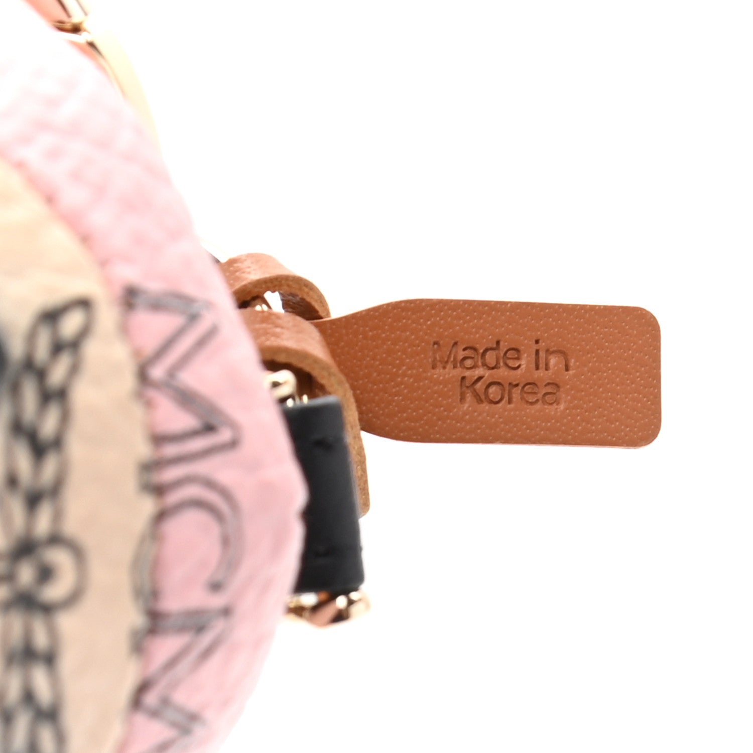 MCM X BAPE Visetos Baby Milo Key Ring Bag Charm Pink 926323