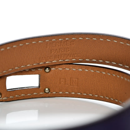 Hermes Swift Kelly Double Tour Bracelet XS Iris 5 of 5