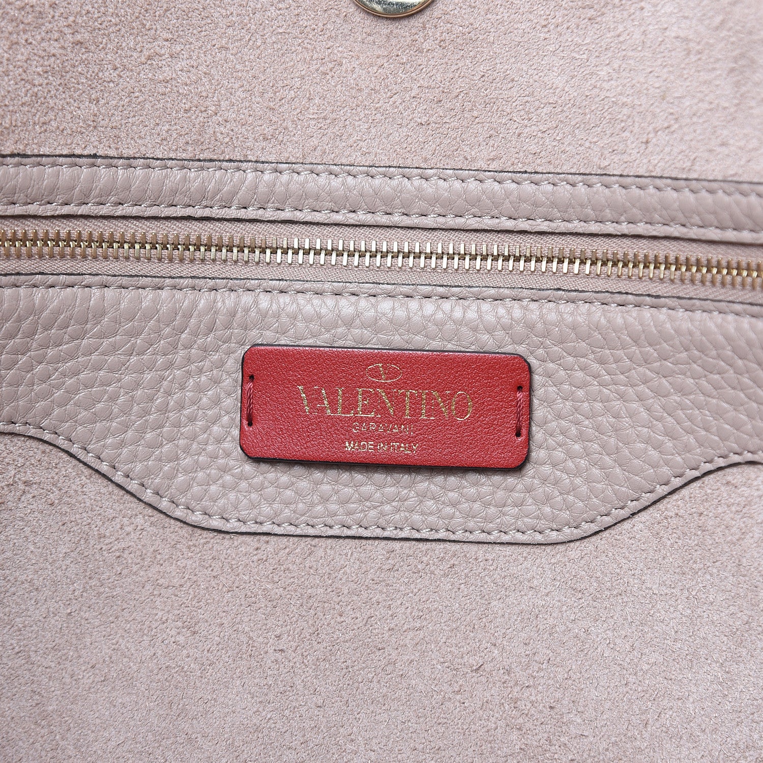 Valentino Garavani Grained Calfskin Rockstud Shoulder Tote Poudre 6 of 11