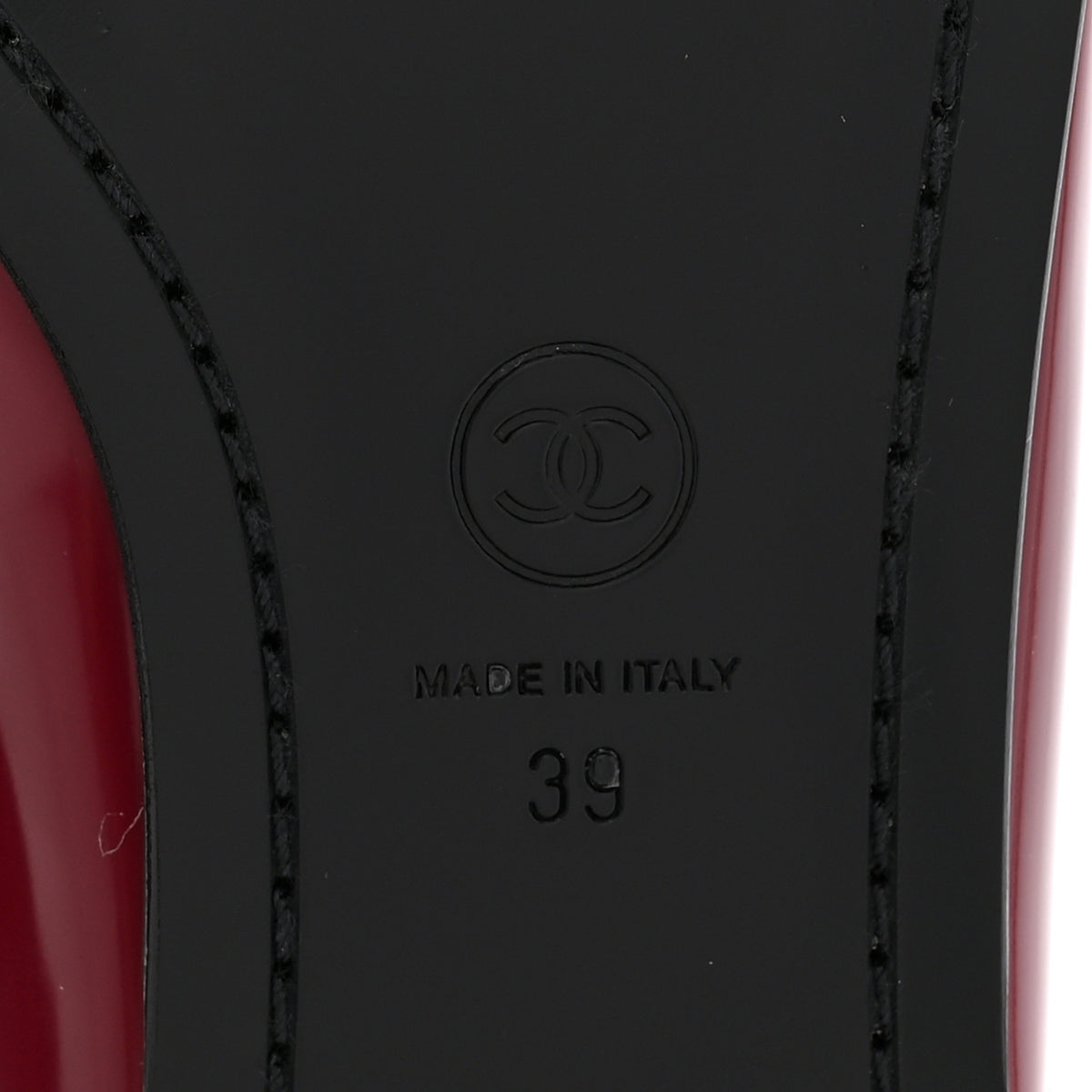 Chanel Shiny Calfskin CC Mules Sandals 39 Burgundy 7 of 10