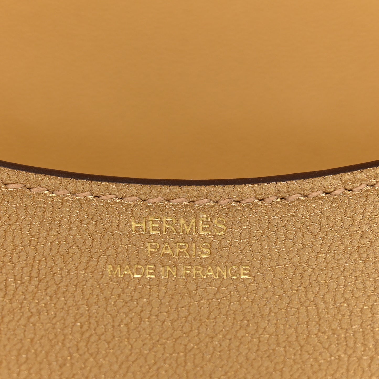 Metallic Chevre Chamkilight Constance Slim Wallet Dore