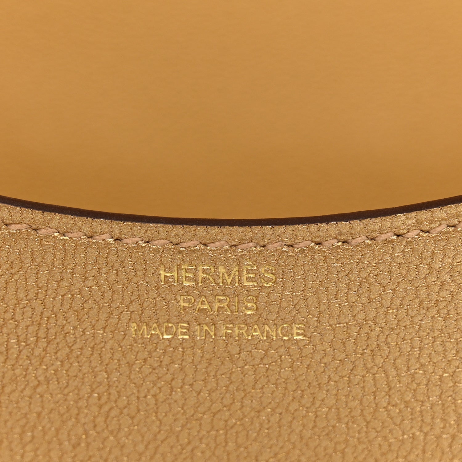 Hermes Metallic Chevre Chamkilight Constance Slim Wallet Dore 8 of 10