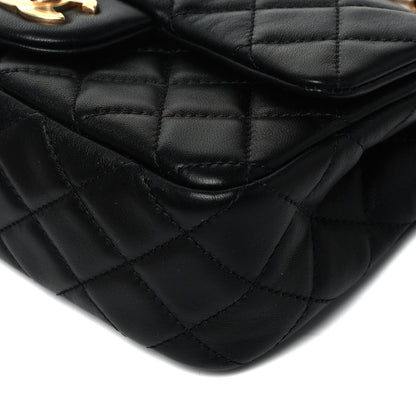 Chanel Lambskin Quilted Mini Rectangular Pearl Crush Flap Black 9 of 10