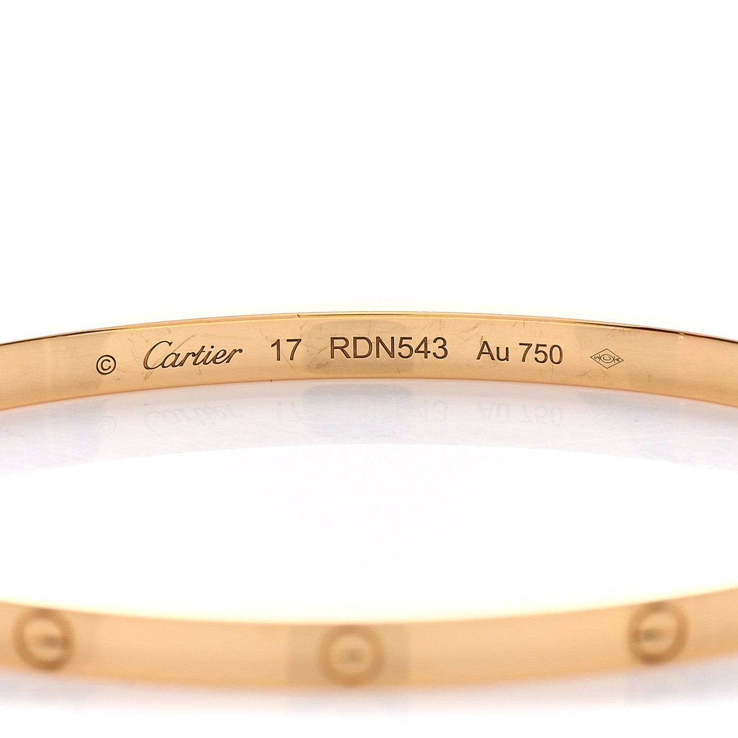 Cartier 18K Yellow Gold Small LOVE Bracelet 17 4 of 6
