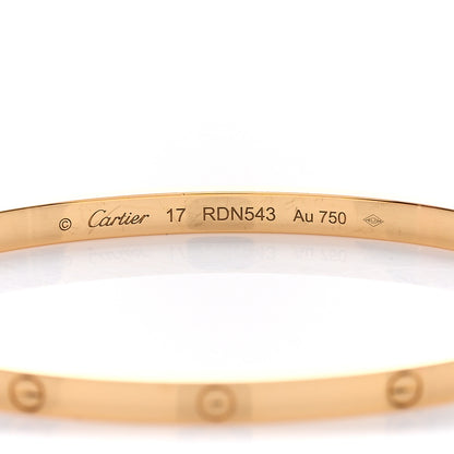 Cartier 18K Yellow Gold Small LOVE Bracelet 17 4 of 6