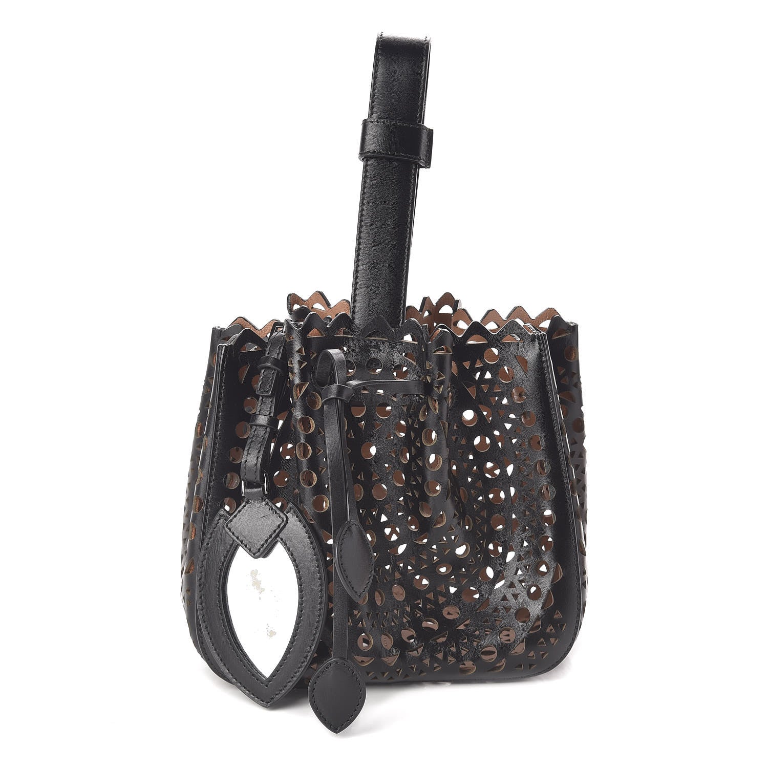 Alaia Lux Calfskin Vienne Rose-Marie 19 Bag Black 1 of 10