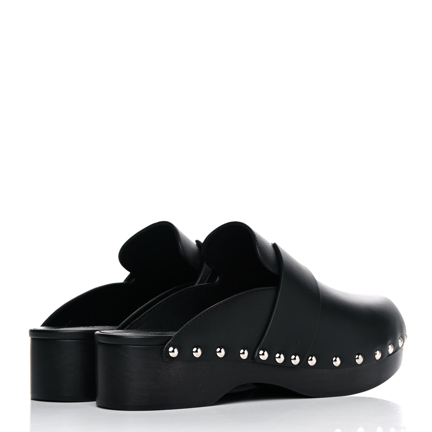 Calfskin Calya Mules 36 Black