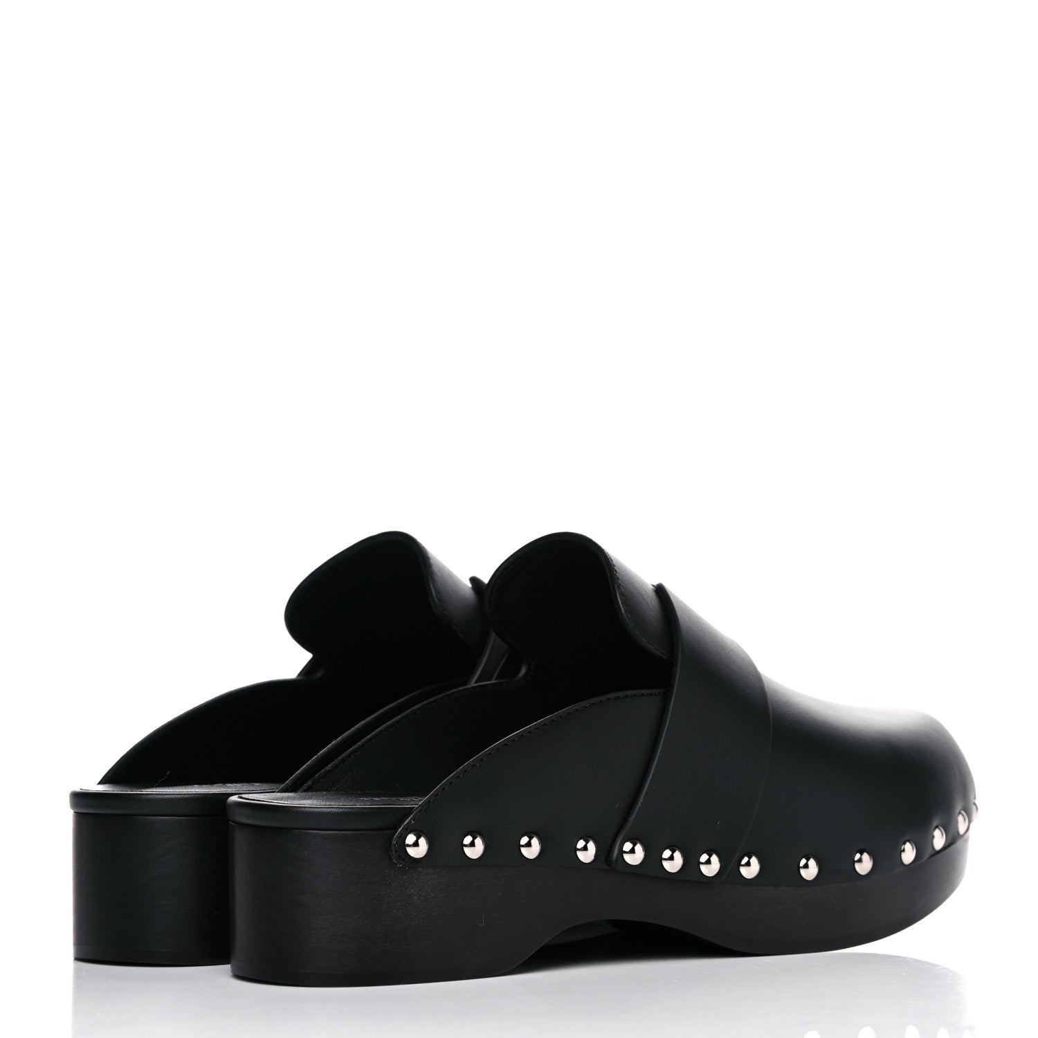 Hermes Calfskin Calya Mules 36 Black 4 of 9